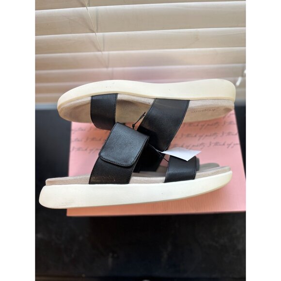 Kensie Ladies Black Slide Sandals With Cushioned Footbed & Non-Slip Sole - Picture 5 of 7